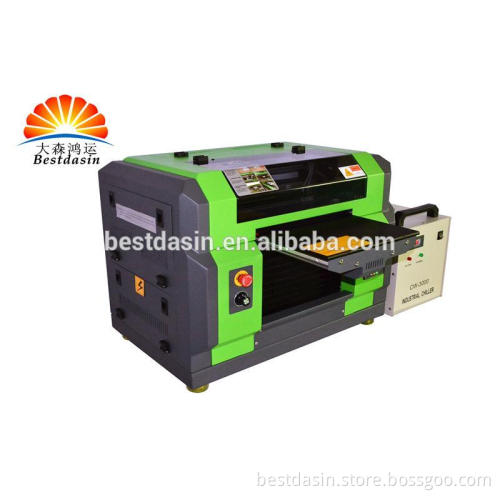 Hot selling A3 size flatbed uv printing service for plastic bag/glass/card uv printing machine
